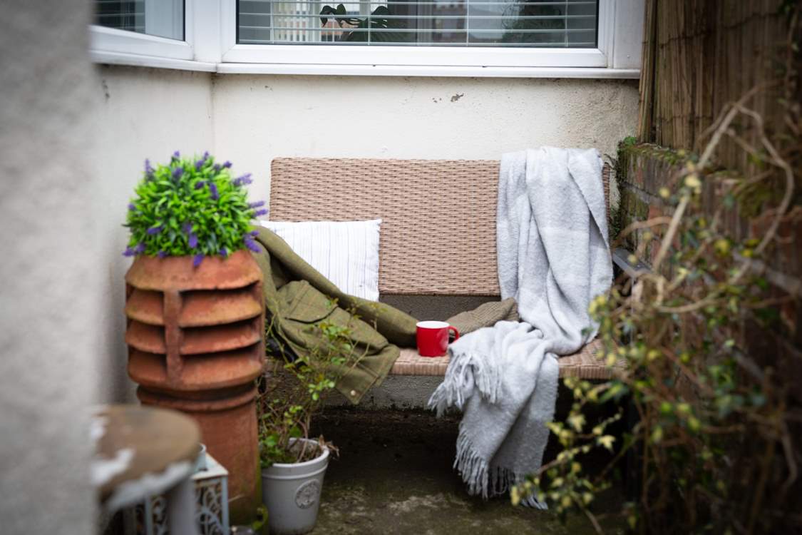 Peace and quiet in the rear courtyard.