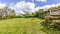 The adjoining paddock is a great space to let your four-legged friends let off steam.