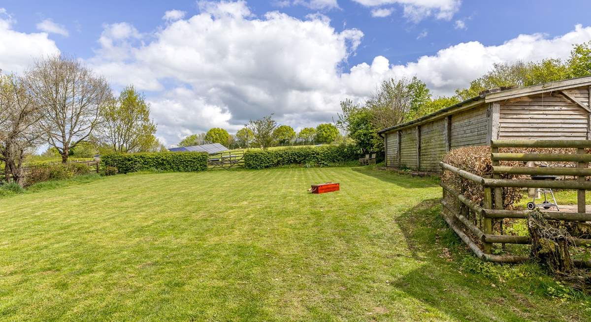 The adjoining paddock is a great space to let your four-legged friends let off steam.
