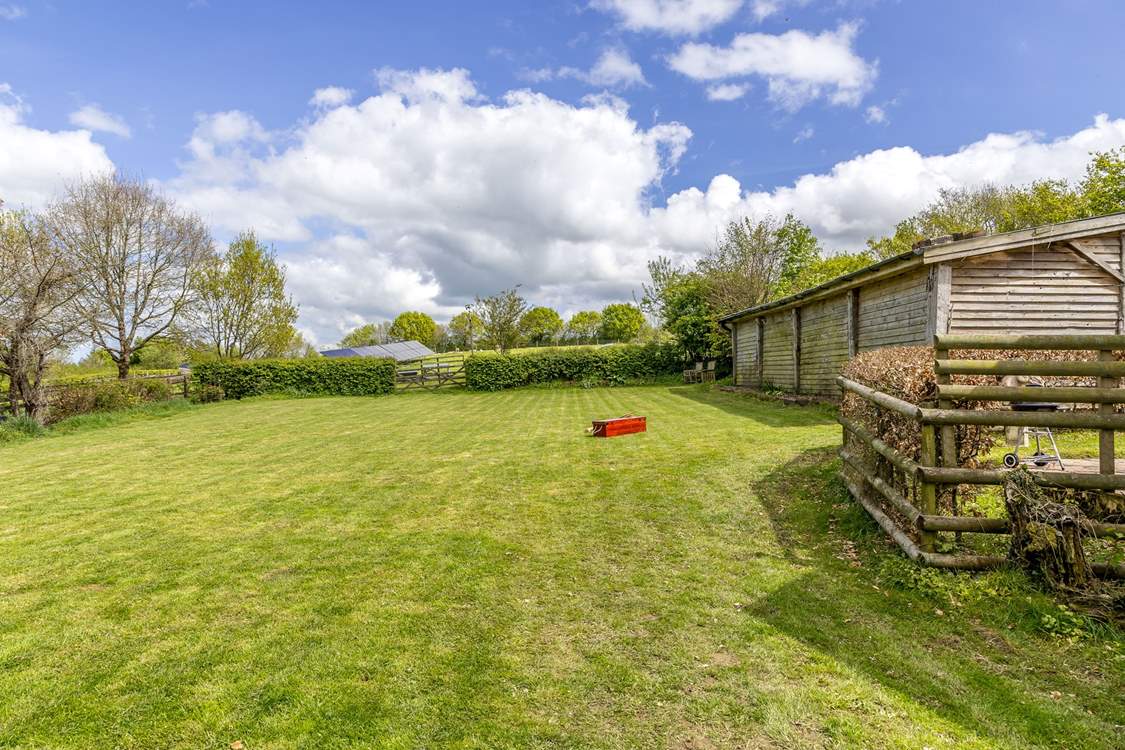 The adjoining paddock is a great space to let your four-legged friends let off steam.