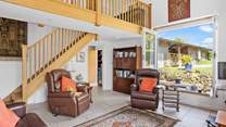 This beautiful staircase leads to bedroom 2 and the second sitting-area/snug.