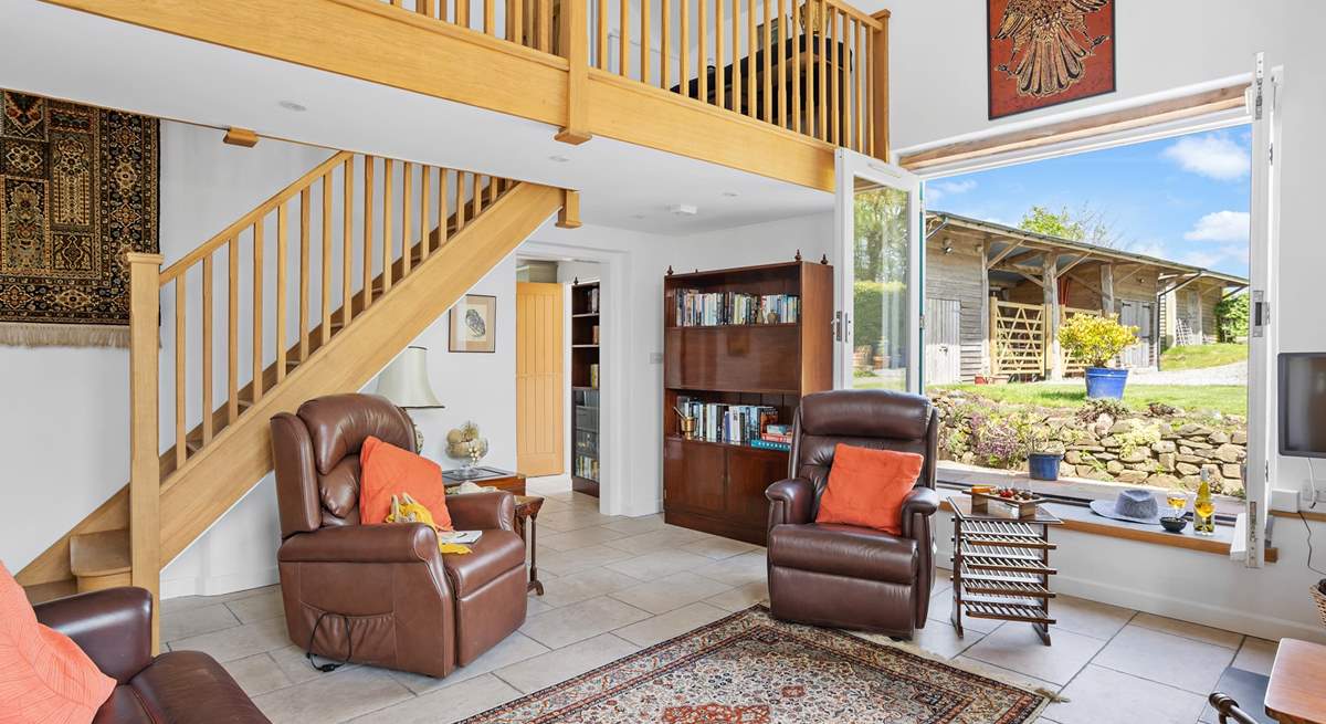 This beautiful staircase leads to bedroom 2 and the second sitting-area/snug.