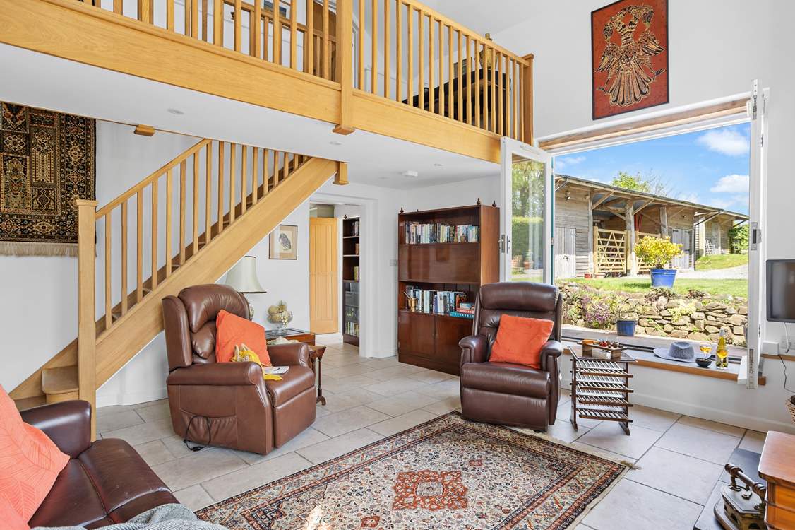 This beautiful staircase leads to bedroom 2 and the second sitting-area/snug.