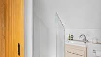 Bedroom 2's en suite shower-room. Please be mindful of the sloping ceiling.