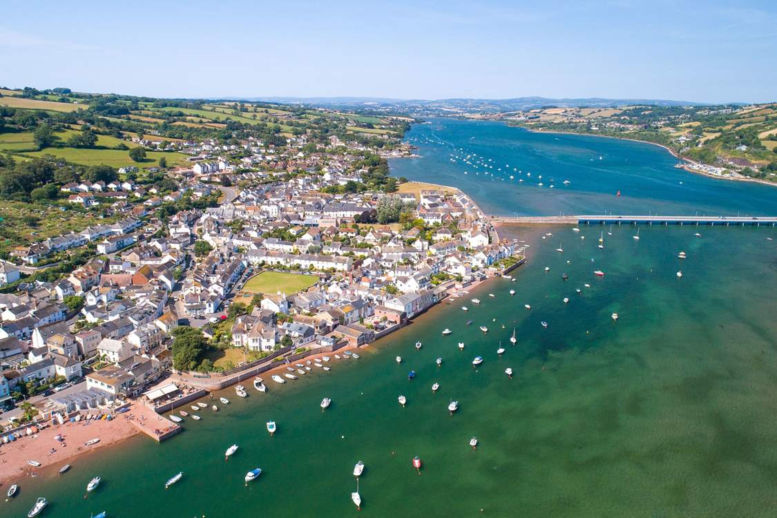 If the coast is calling, there are plenty of beaches to choose from. Here you have Shaldon to left of the estuary and the traditional seaside town of Teignmouth on your right.