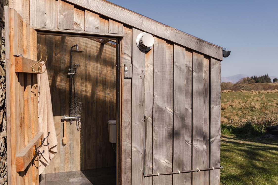 The shower-room sits just to the right of the bothy.
