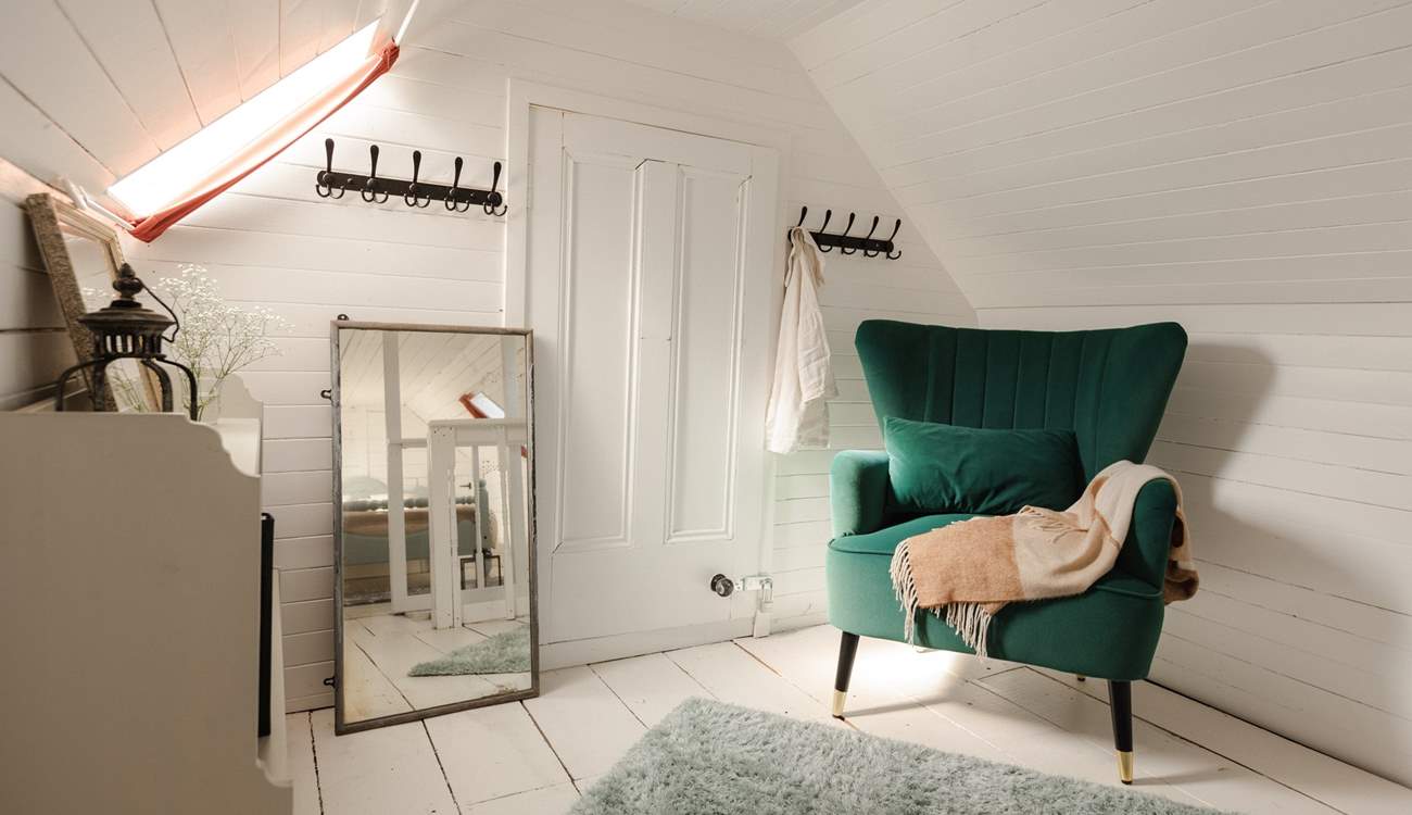 The bedroom is beautifully decorated. 