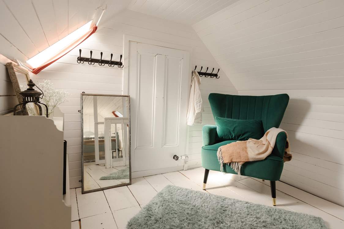 The bedroom is beautifully decorated.