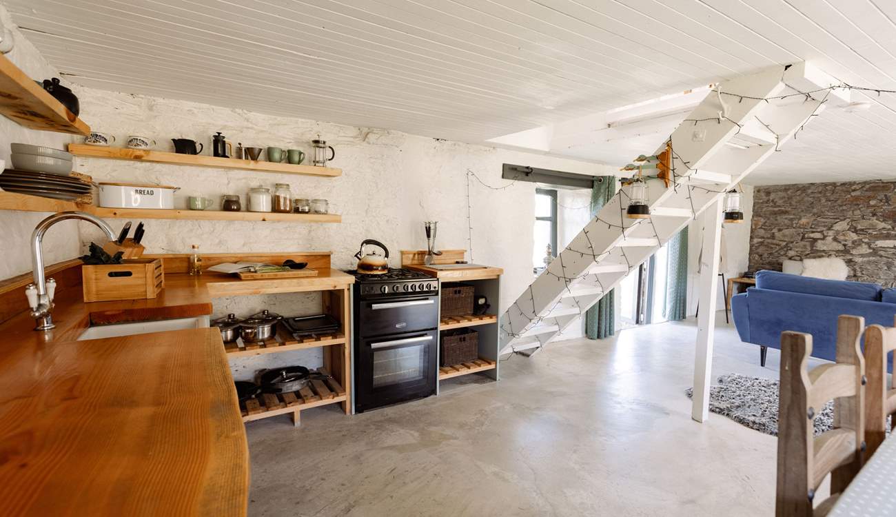 Open plan living allows your day to flow with ease. Take care on the staircase as there is no handrail. 