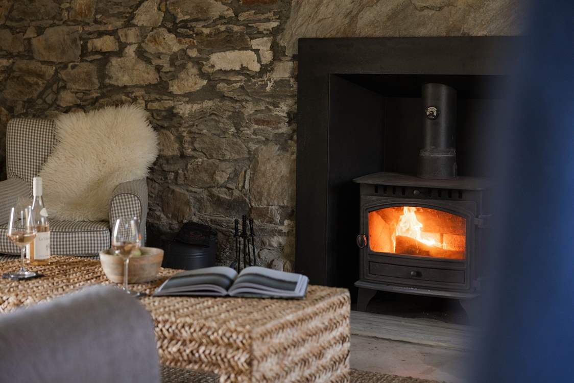 The wood-burner will warm your toes after a day of adventures.