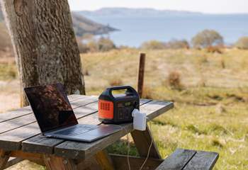 Na Mara is the idyllic location for a writer's retreat. The handy battery packs mean you can power your devices while soaking up the view. 