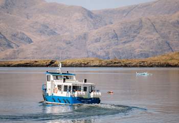 During your stay, why not explore some of the nearby islands? This is the Port Appin ferry.