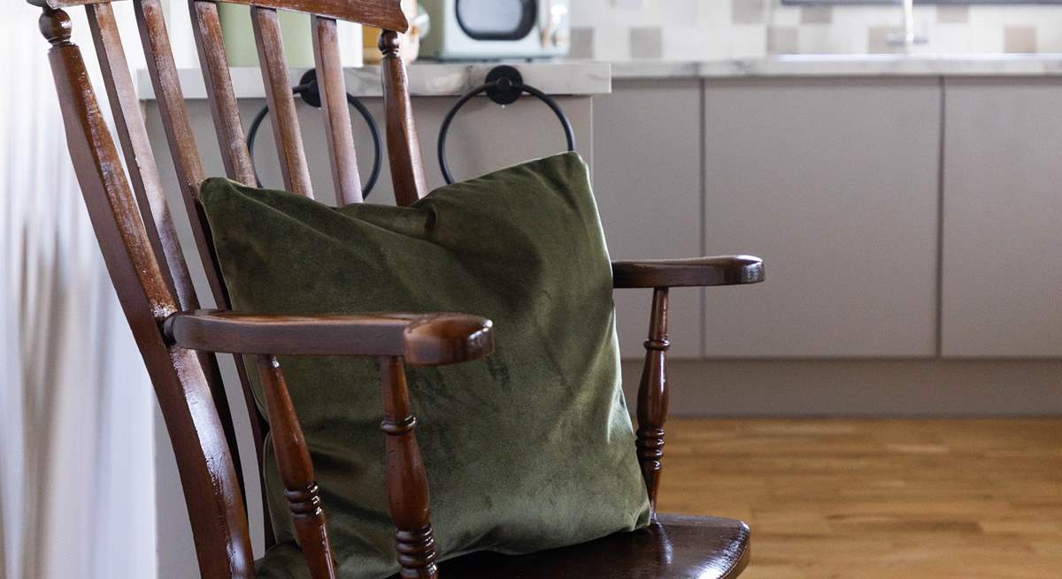 The cottage is full of choice pieces of furniture with much history attached.