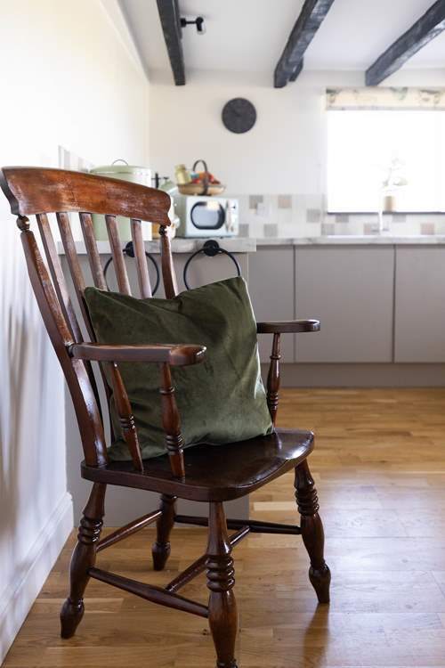The cottage is full of choice pieces of furniture with much history attached.