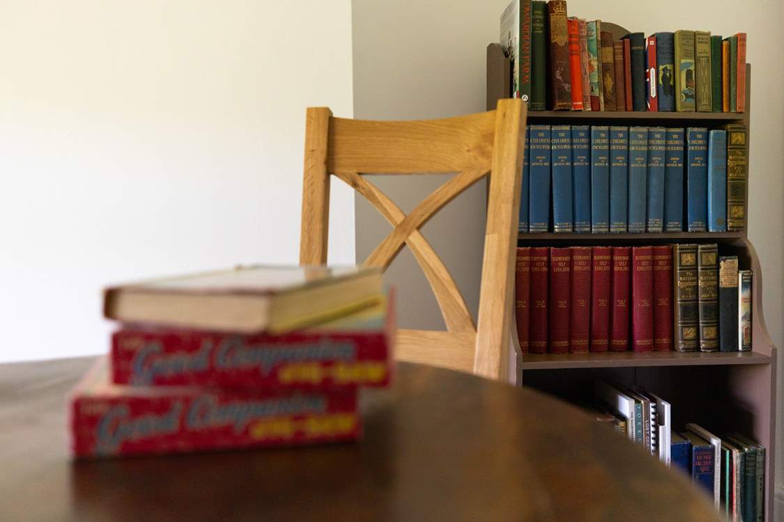 A bookcase full of history for you in the snug.
