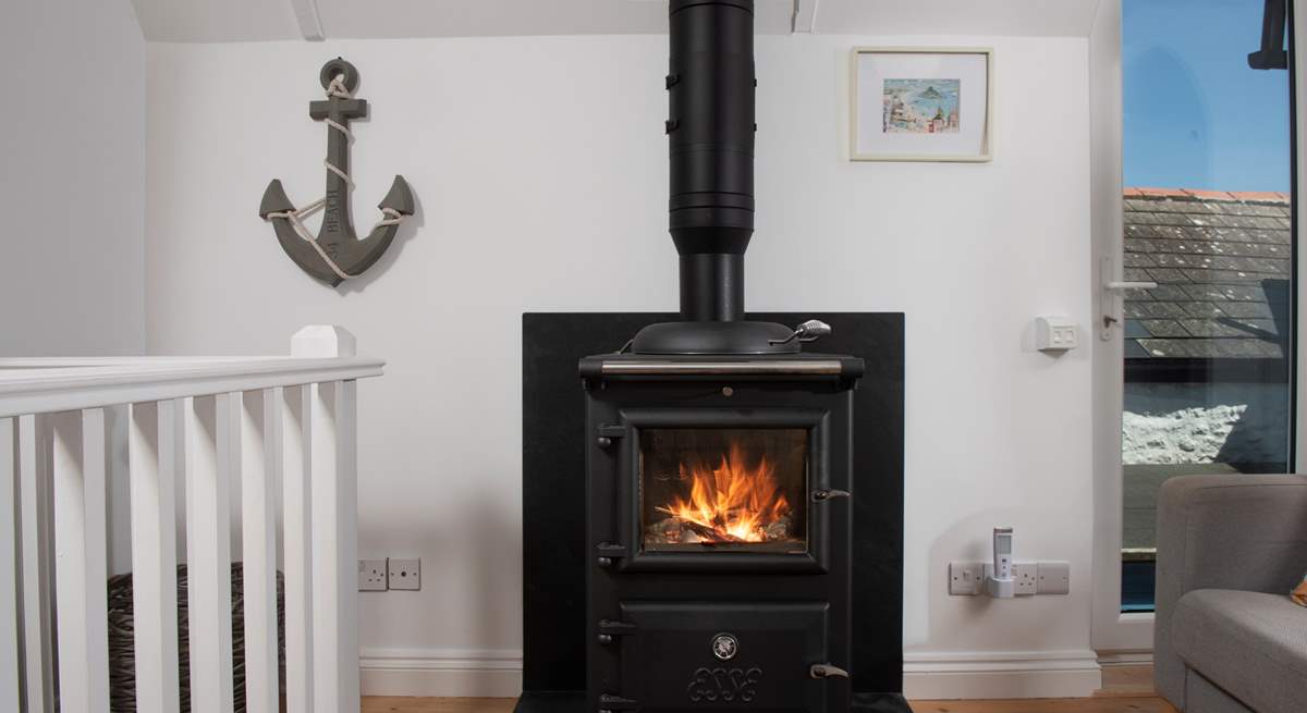 When the south west wind blows, snuggle up by the huge wood-burner.