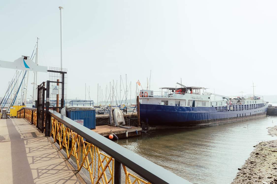 The walkway leading you across to your unique abode.
