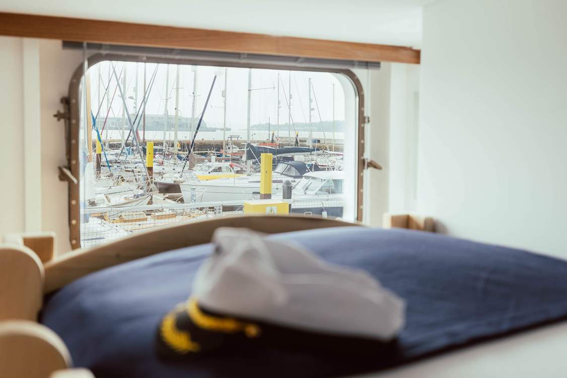 With seaside views of the harbour.