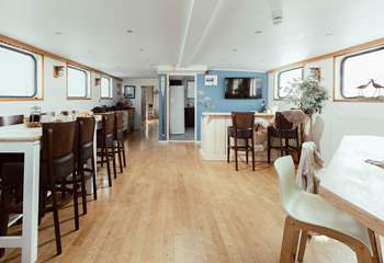 The dining-area offers plenty of space for those all-important family meal times.