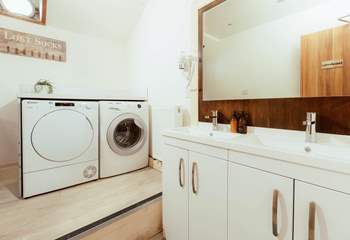 The fully-equipped laundry-room has everything you need for your jam-packed holiday.
