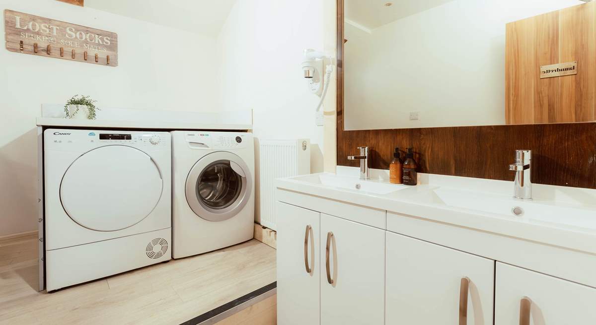 The fully-equipped laundry-room has everything you need for your jam-packed holiday.