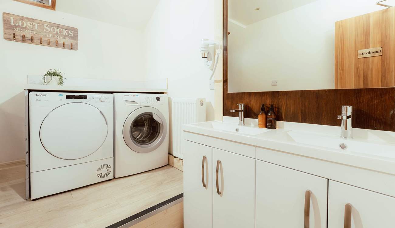 The fully-equipped laundry-room has everything you need for your jam-packed holiday.
