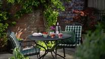 Al fresco dining on the rear patio.