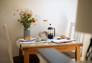 A cosy table for two.