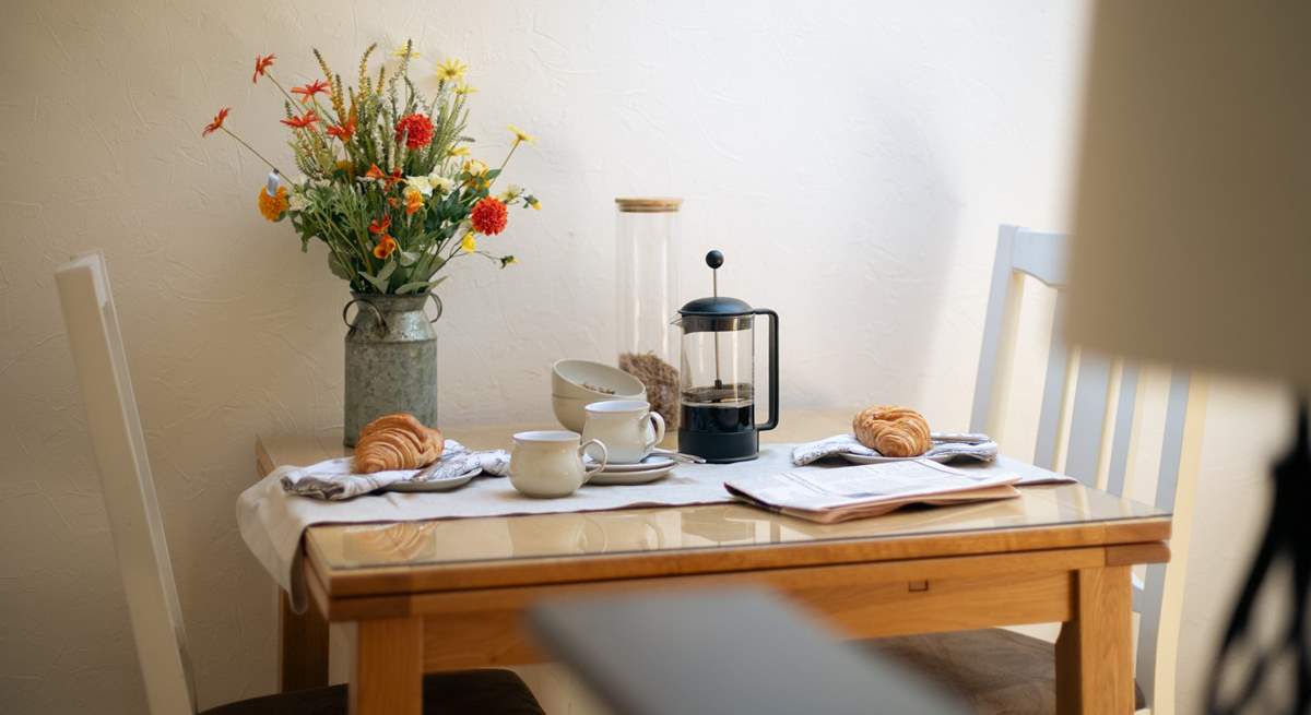 A cosy table for two.