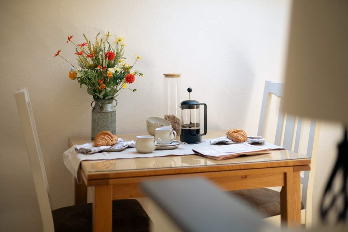 A cosy table for two.