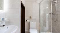 Enjoy a hot shower after a day out exploring.
