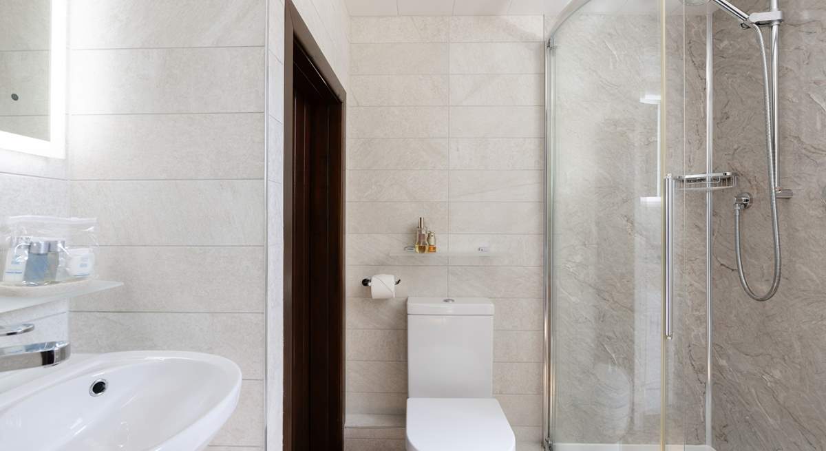 Enjoy a hot shower after a day out exploring.