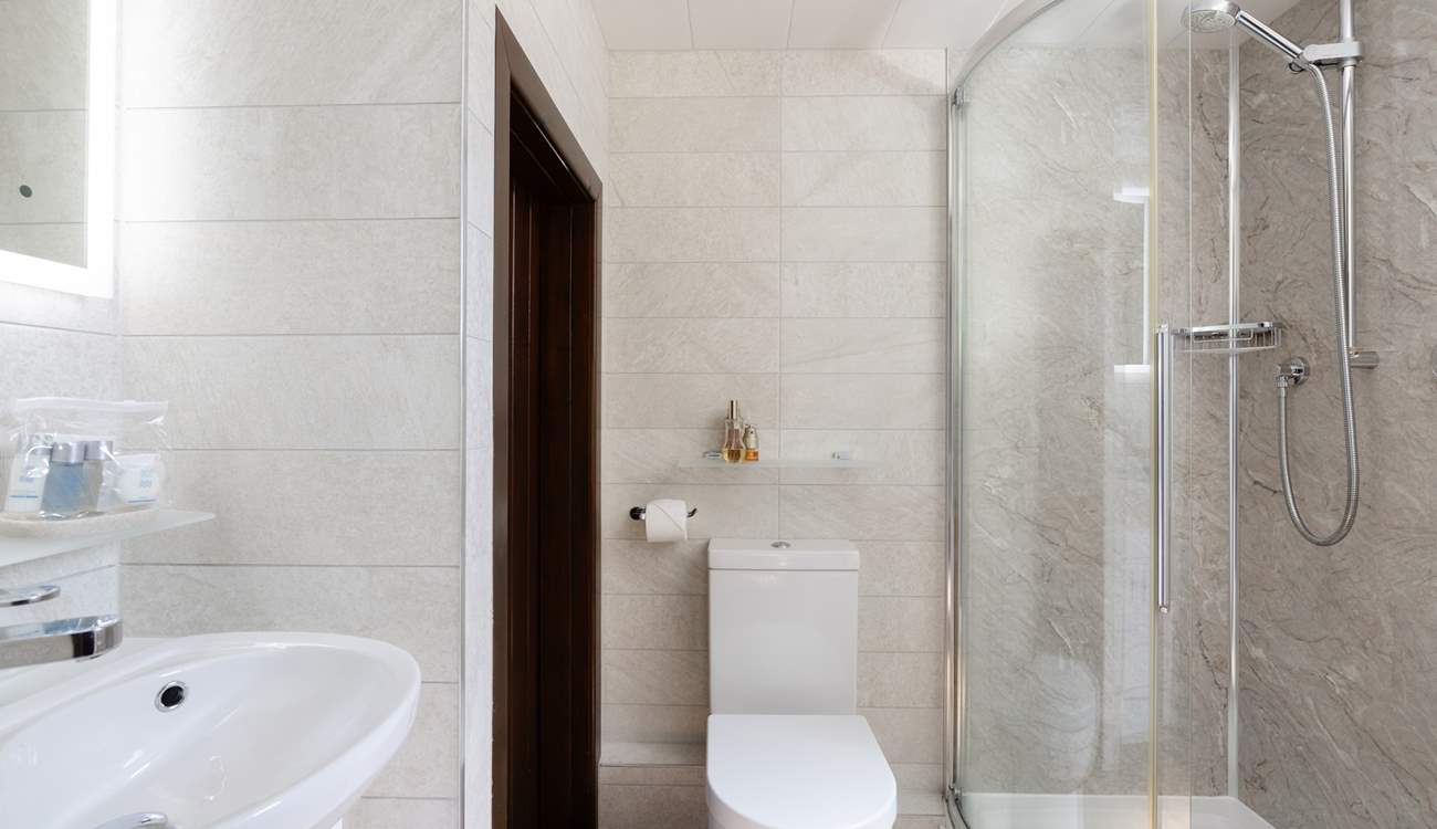 Enjoy a hot shower after a day out exploring.