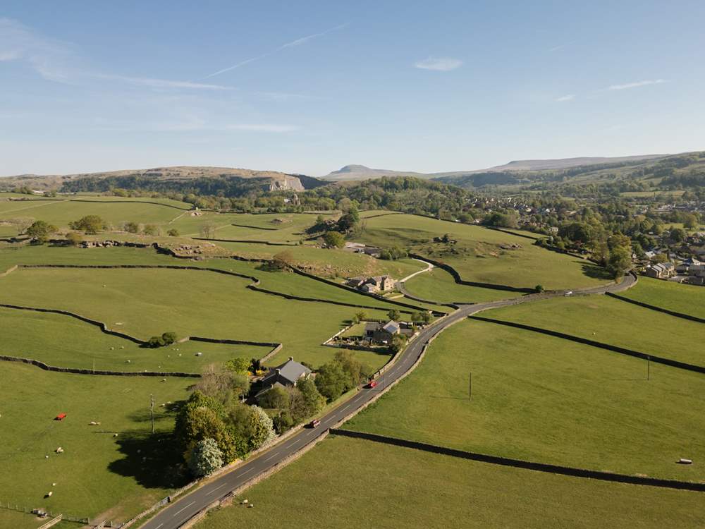 View of the Yorkshire Dales near Settle.
