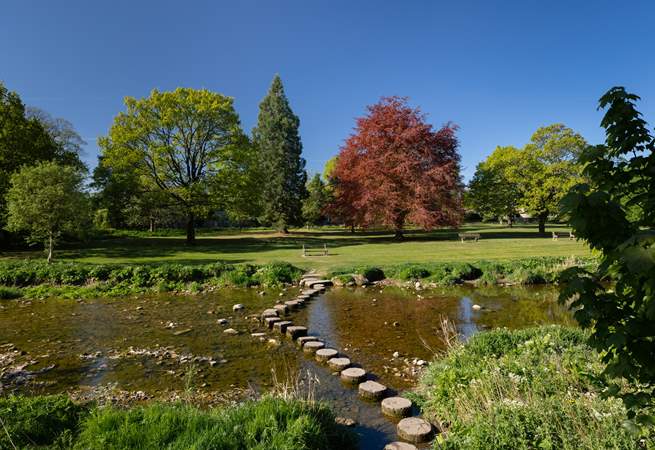 The stepping stones at Gargrave near Skipton.