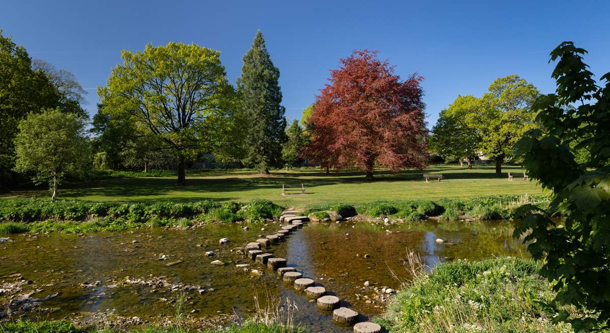 The stepping stones at Gargrave near Skipton.