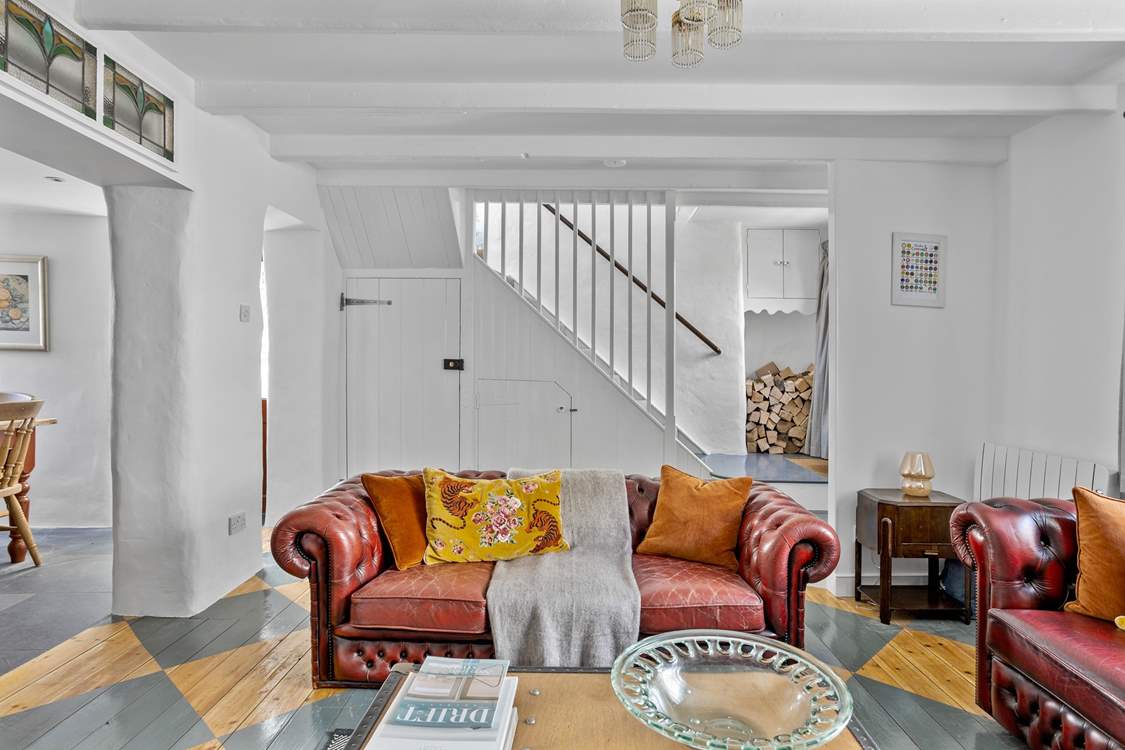 The room is warm and inviting.