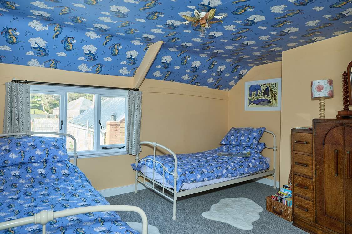 Younger members will love the twin bedroom on the first floor.
