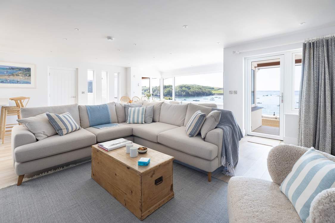 Beautifully decorated to match the pastel shades of the seascape views.