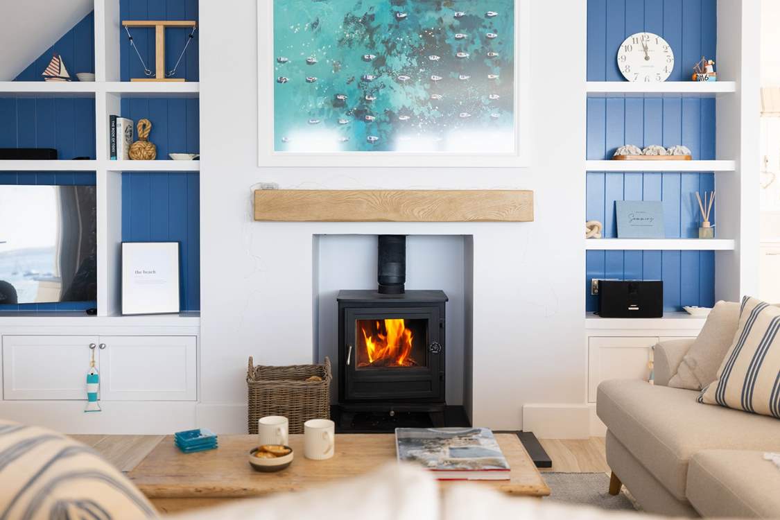 The warming wood-burner will keep you cosy throughout the seasons.