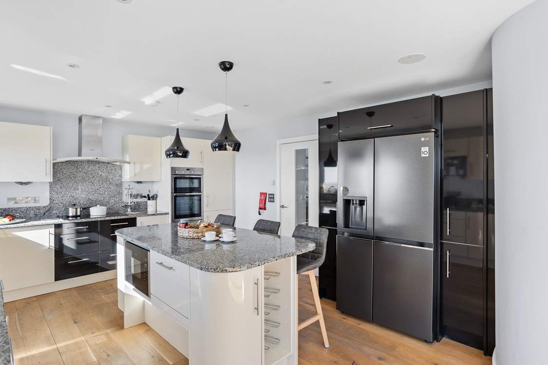 The kitchen has everything you will need and plenty of space for more than one chef!