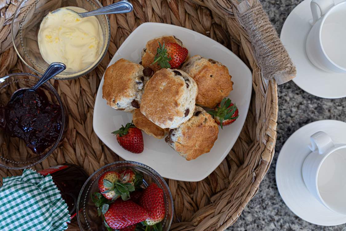 Enjoy a Cornish cream tea - jam first of course!