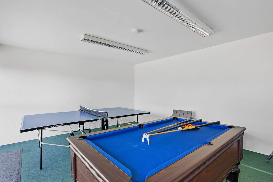 Head outside to your games-room - handy for those rainy days.