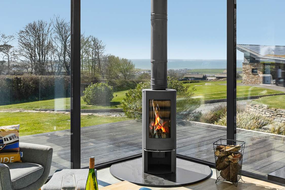 During the cooler months, enjoy a cosy evening by the wood-burner whilst taking in the mesmerising view.