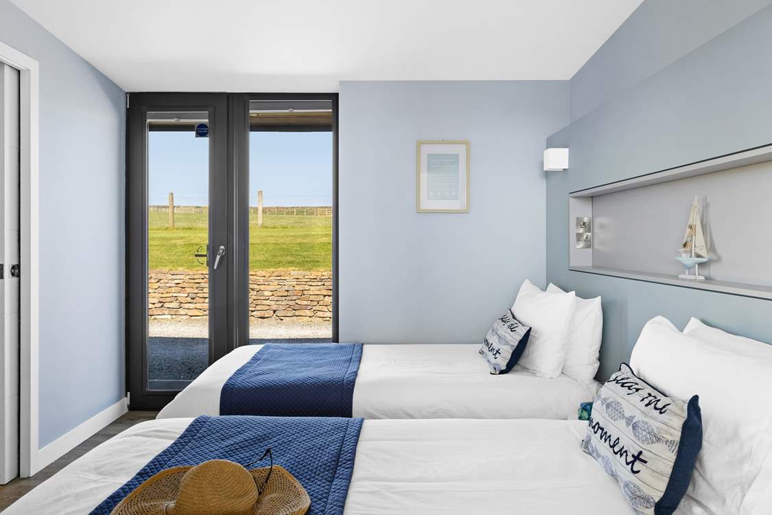 For flexibility, bedroom 2 can be made up as twins or a super-king bed.