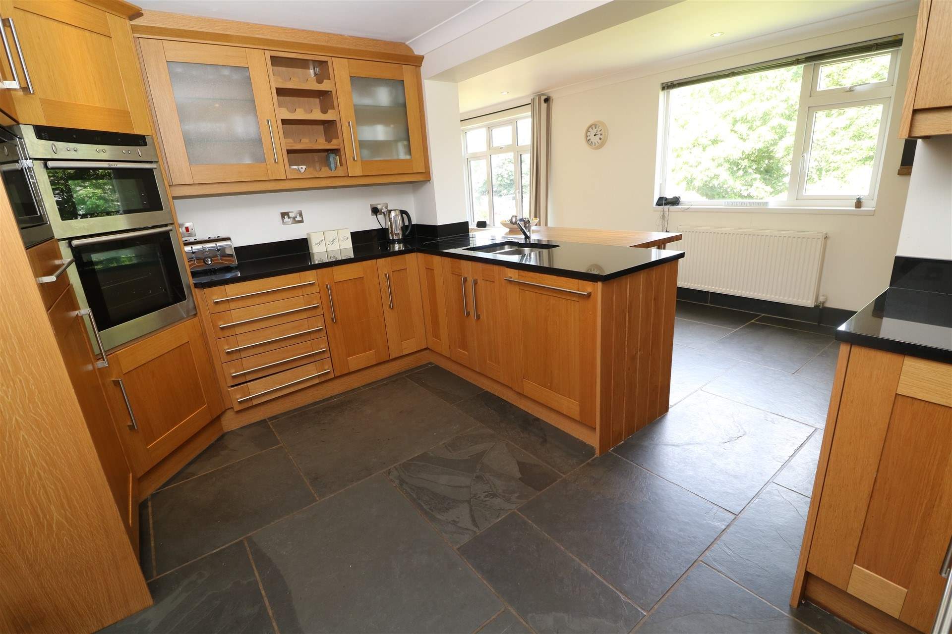 The kitchen is well-equipped. 