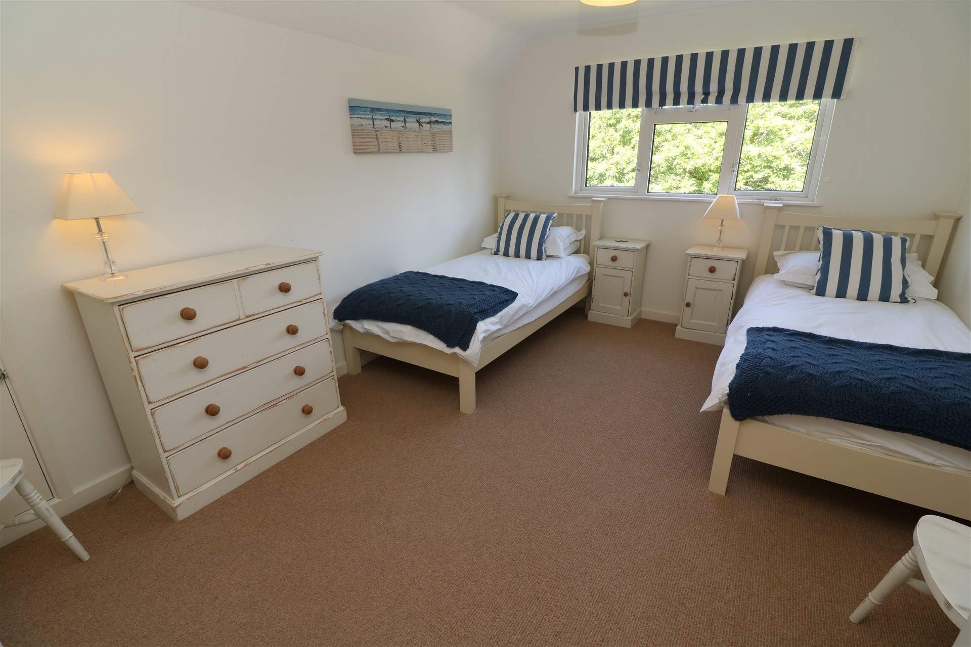 The twin bedroom on the first floor.