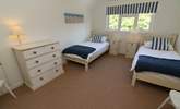 The twin bedroom on the first floor. - Thumbnail Image