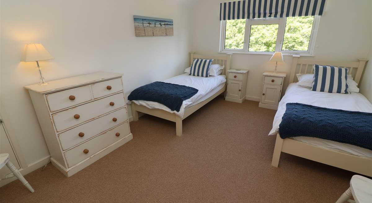 The twin bedroom on the first floor.