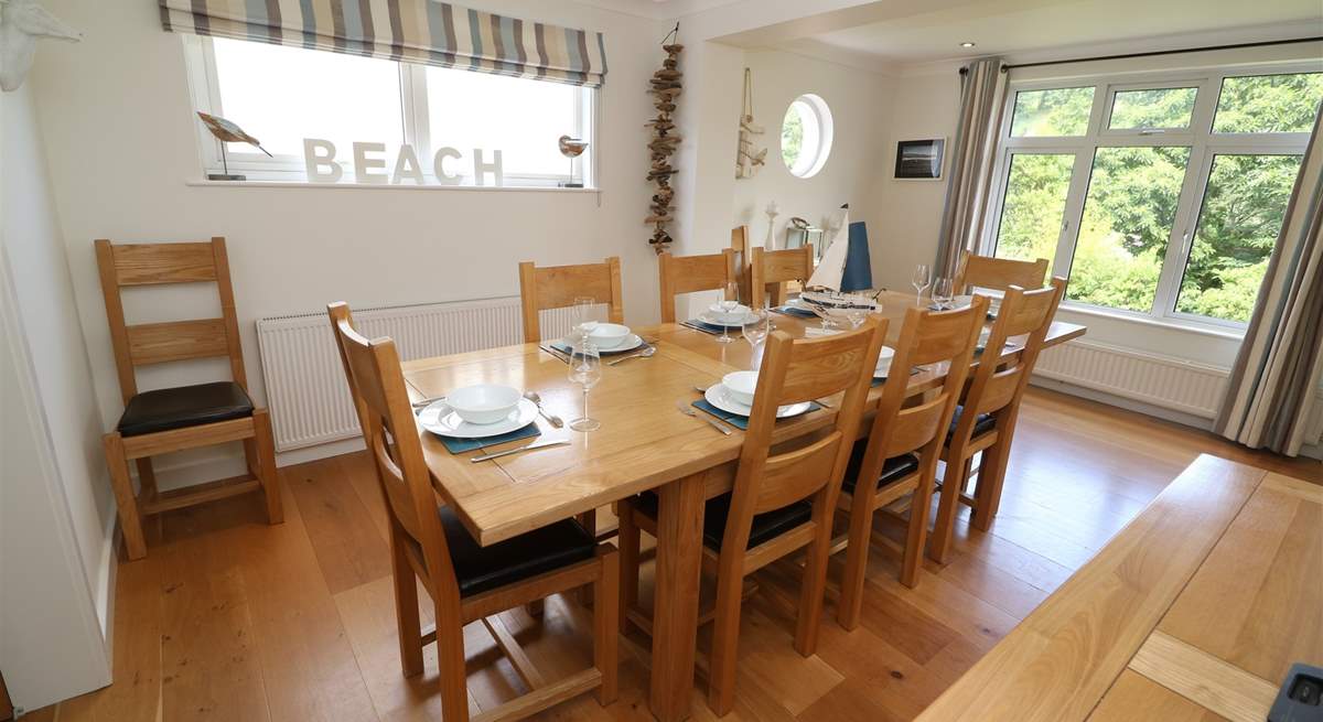 There's room for everyone in the separate dining-room.